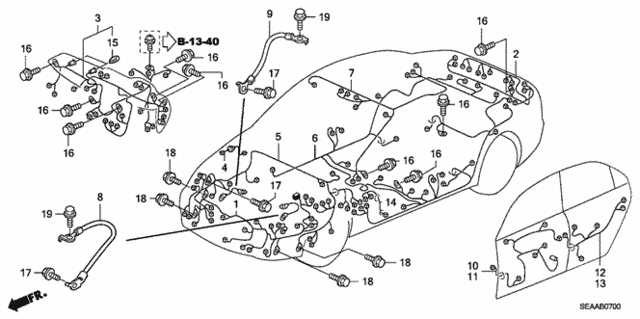 Wire Harness for 2008 Acura TSX #0