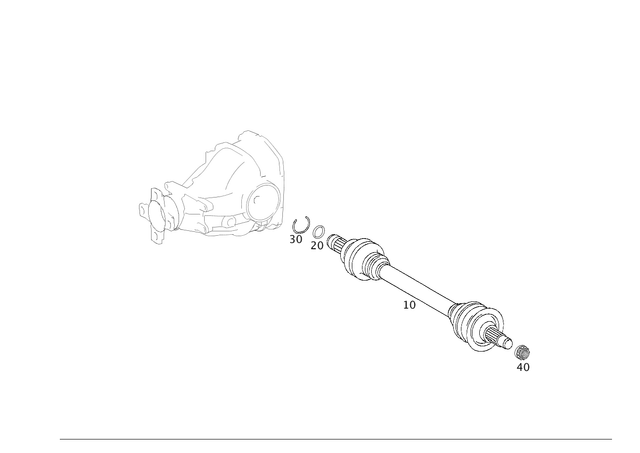 1993500300 - Rear Axle: Axle Shaft for Mercedes-Benz Image image