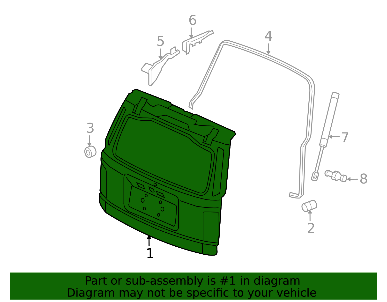 2009-2015 Honda Pilot Lift Gate 68100-SZA-406ZZ | OEM Parts Online
