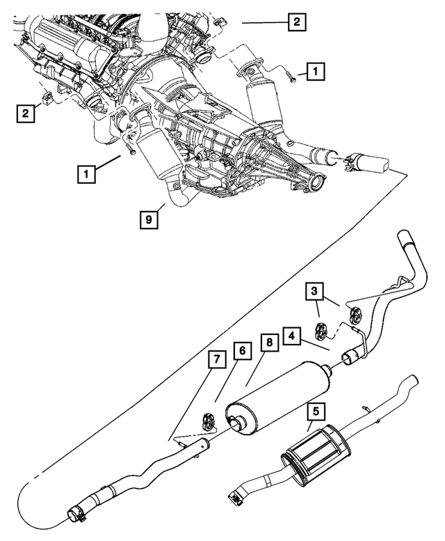 52013742AA - Exhaust: Exhaust Insulator for Mopar Image