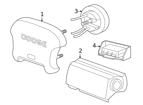Air Bag Components for 2000 Dodge Durango #0