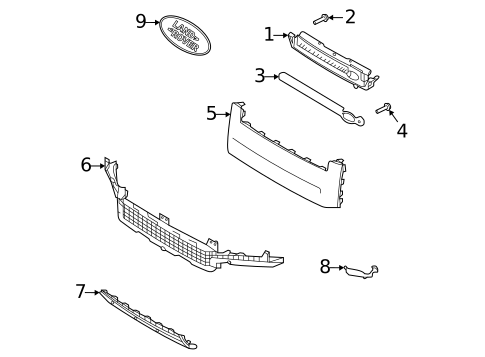 Grille & Components for 2020 Land Rover Defender 90 #0