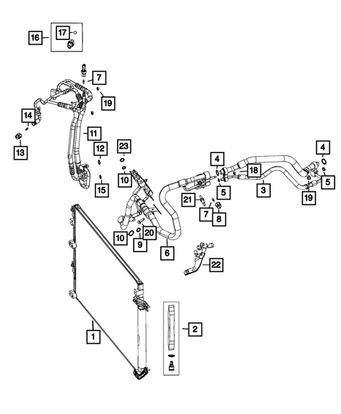 Air Conditioner and Heater Plumbing for 2020 Jeep Cherokee #0