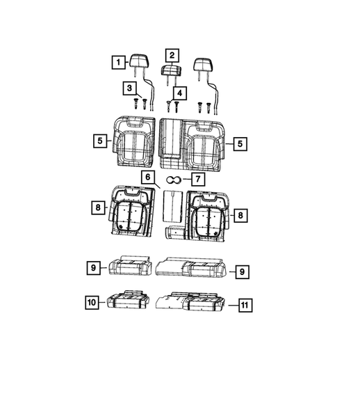 Rear Seats - Second Row for 2023 Jeep Grand Cherokee L #12