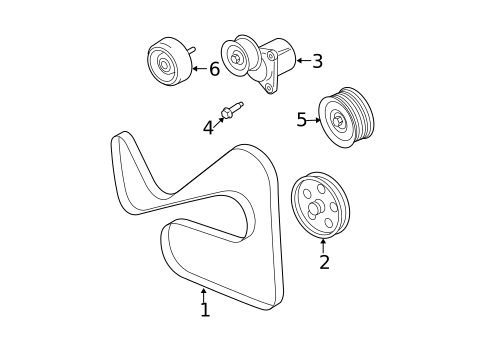 Belts & Pulleys for 2008 Ford Escape #0