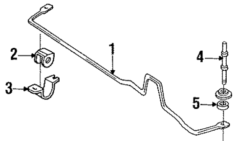 Stabilizer Bar & Components for 1989 Nissan 240SX #1