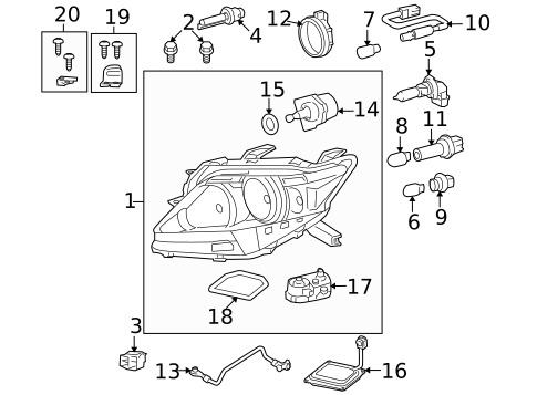 Bulbs - Chassis for 2012 Lexus RX450h #1
