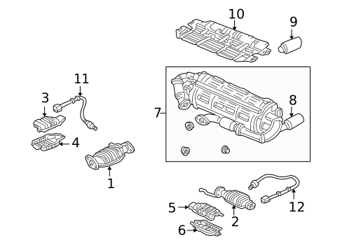 Exhaust Components for 2000 Acura NSX #1