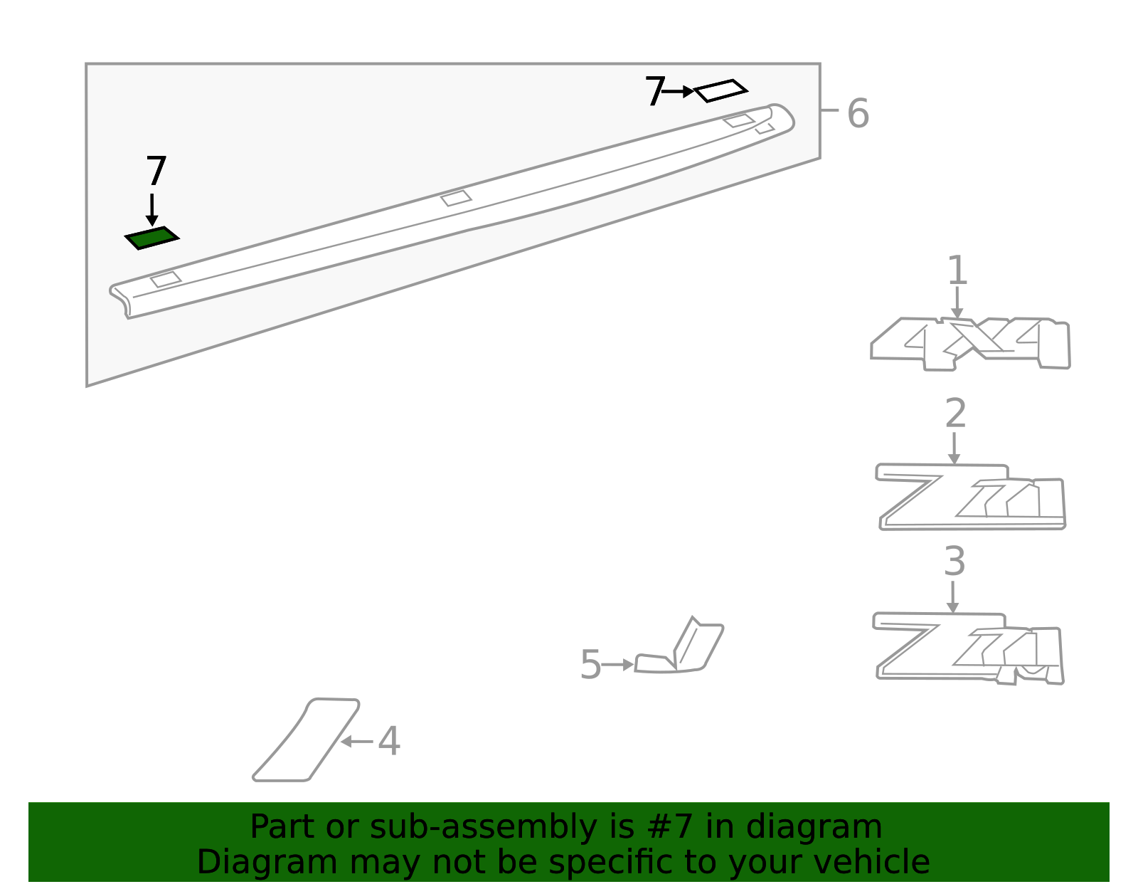 2009-2014 GM Bed Rail Protector, Component 19159458 GM | GMPartsDirect.com