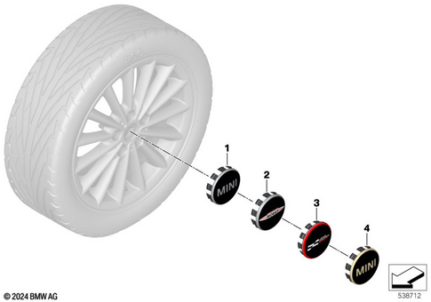 Wheel with Tire Set Summer for 2020 Mini JCW GP #0