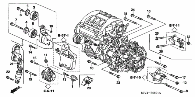 Alternator Bracket ('05-) for 2005 Honda Pilot #0