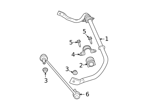 Stabilizer Bar & Components for 2010 Dodge Grand Caravan #0