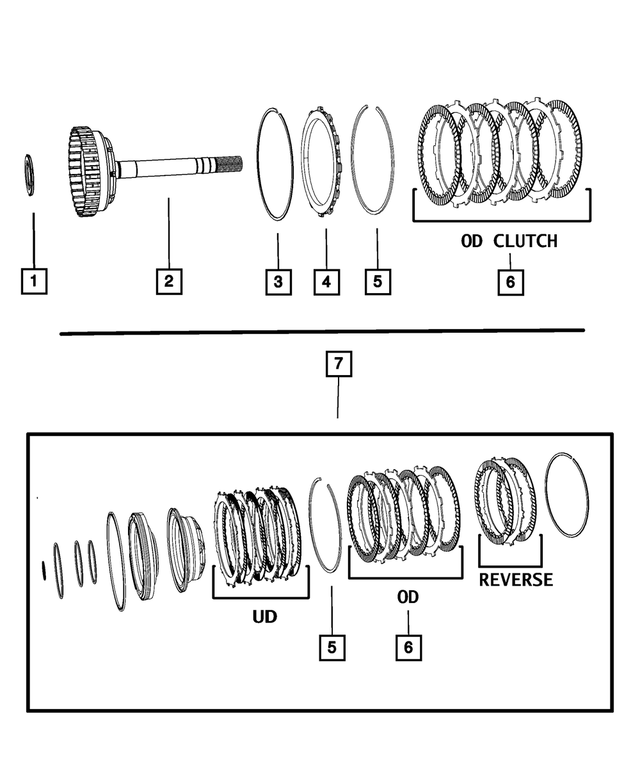 5127485AA - 545RFE; 5-Speed; Automatic Transmission: Underdrive Clutch Hub And Shaft for Mopar Image