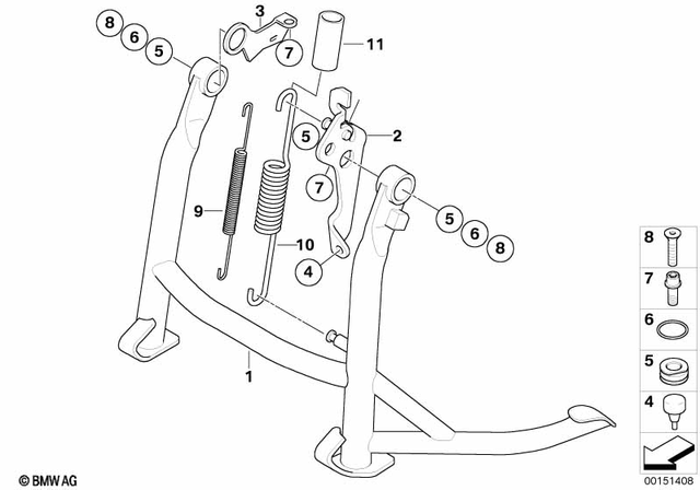 46527719350 - Frame and Mounting Parts: Center Stand -  for BMW-Motorrad Image