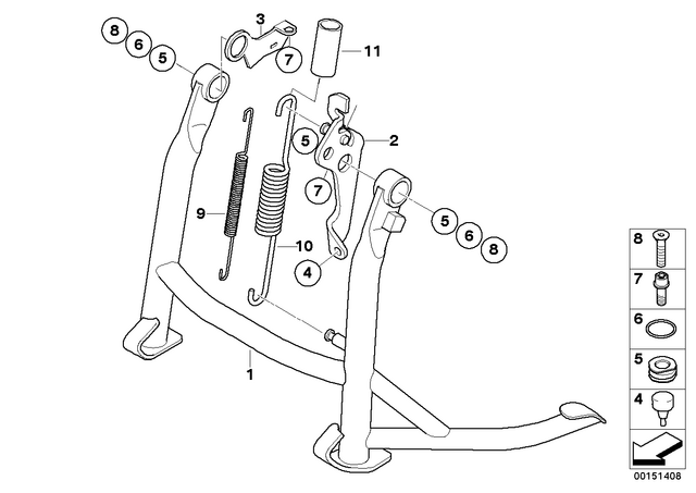 46527719350 - : Center Stand for BMW-Motorrad Image