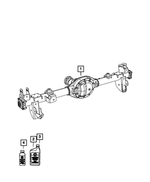 4318060AE - Rear Axle; Dana 226 MM; Differential and Drive Line: Axle Additive for Dodge: Ram 1500 | Jeep: Wrangler | Ram: 1500 Image