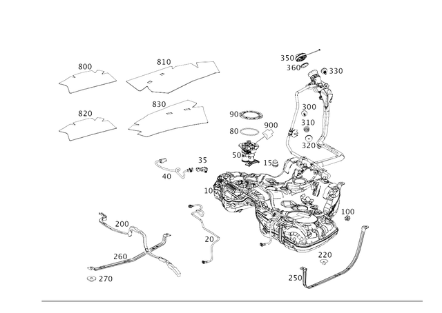 2224705700 - Fuel System: Fuel Tank for Mercedes-Benz: Maybach S650, S65 AMG Image image