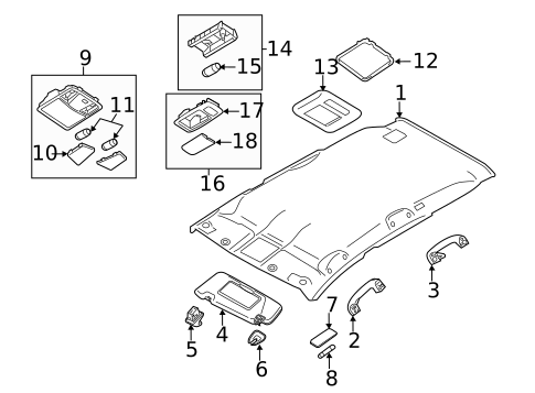 Interior Trim - Roof for 2011 Nissan Murano #2