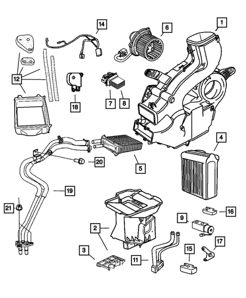 Air Conditioner and Heater Units for 2003 Chrysler Town & Country #1