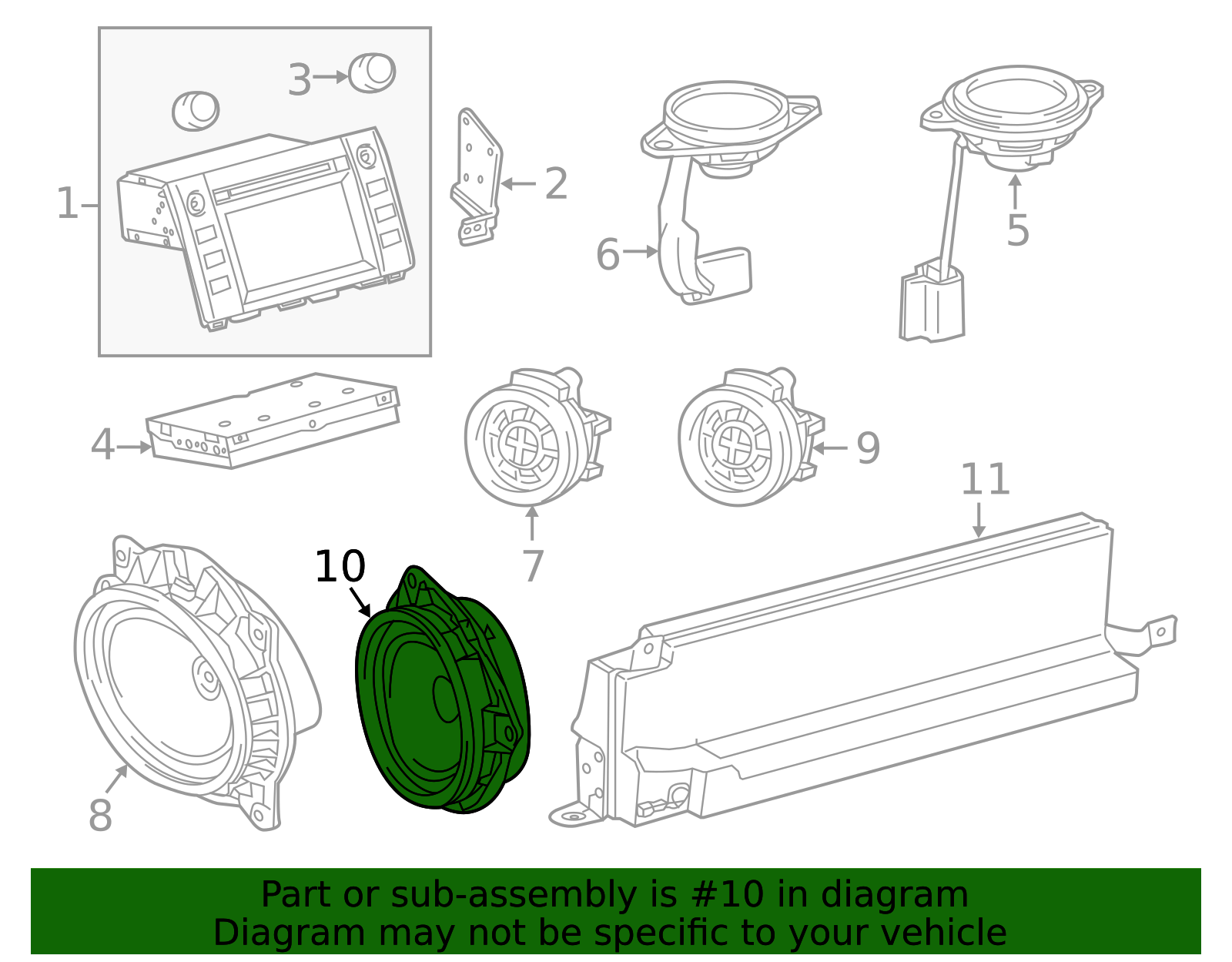 Rear Dr Speaker 86160-0C250 | Toyota Parts Center