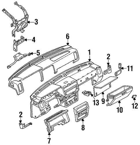 Instrument Panel for 1992 Nissan Pathfinder #0