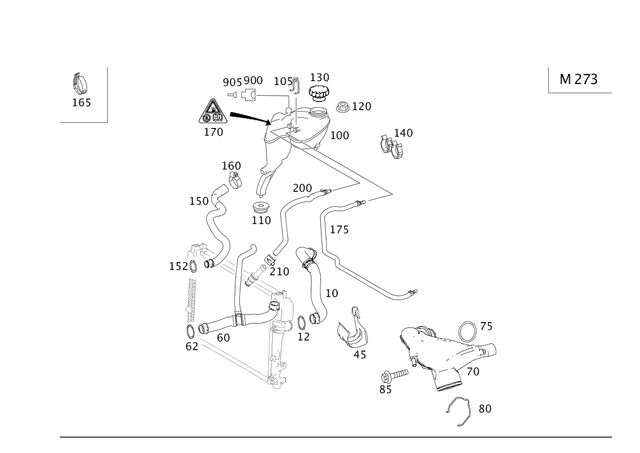 79934001 - Radiator: Catch Spring for Mercedes-Benz: 300S, C250, C300, C350, C63 AMG, CL550, CL600, CL63 AMG, CL65 AMG, CLS400, CLS500, CLS55 AMG, CLS550, CLS63 AMG, CLS63 AMG S, E250, E320, E350, E400, E500, E55 AMG, E550, E63 AMG, E63 AMG S, GL320, GLK250, GLK350, ML320, R320, R350, S350, S400, S600, S63 AMG, SL500, SL55 AMG, SL550, SL63 AMG, SLC43 AMG, SLK250, SLK350, SLK55 AMG, SLS AMG Image image