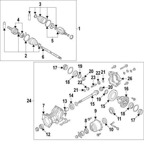 Axle Shafts & Joints for 2022 Nissan Murano #0