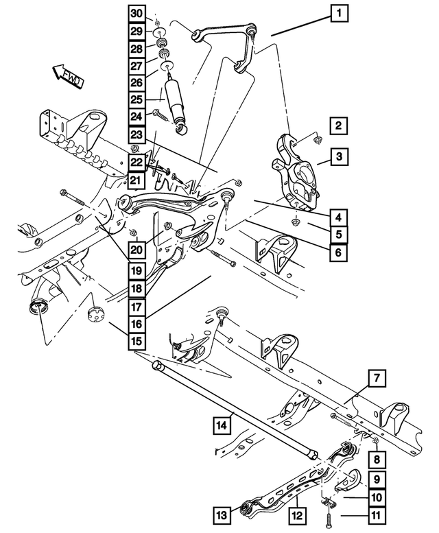« 52106560AE – Front Suspension &amp; Drive : Inférieur De Suspension Bras, Côté Droit pour Mopar Image »