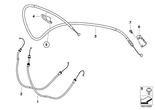 32737719558 - : Bracket F Bowden Cable for BMW-Motorrad Image