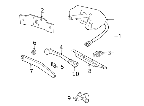Headlamp Washers/Wipers for 1999 Volvo V70 #0