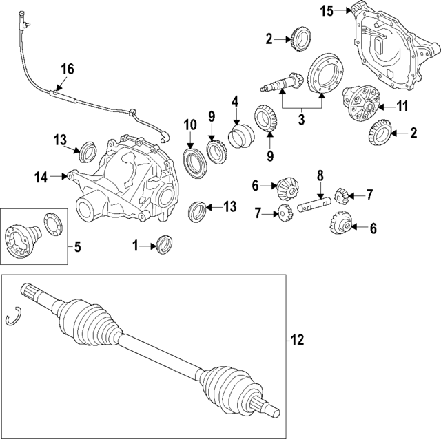 KR3Z4K138D - : Axle Assembly for Ford: Mustang Image