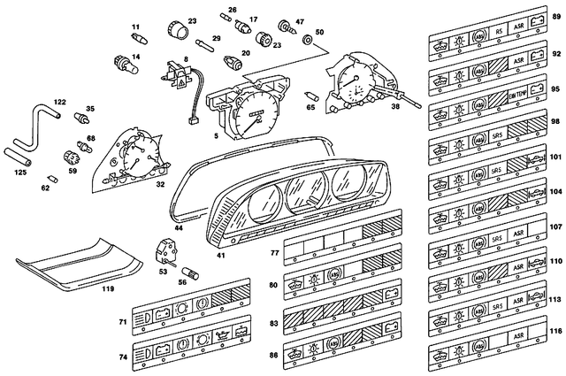115425206 - Electrical Equipment and Instruments: Speedometer for Mercedes-Benz: 560SEL Image image