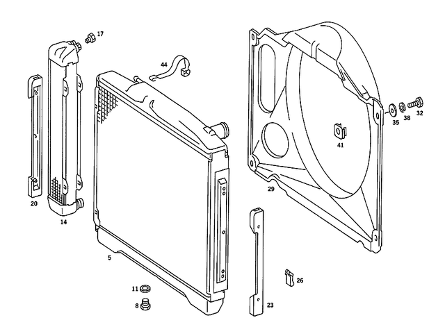 1075011301 - : Cooler for Mercedes-Benz Image