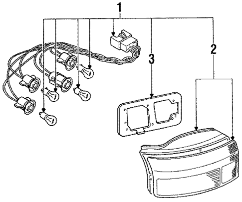 Rear Lamps for 1994 Mazda 323 #0