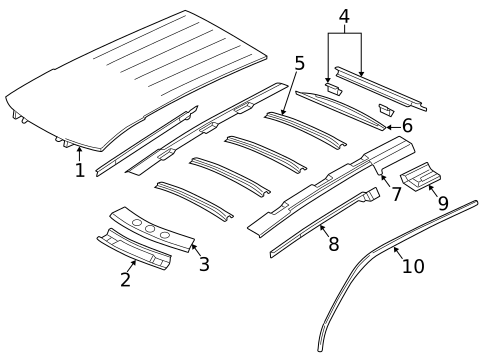 Roof & Components for 2007 Saturn Relay #0