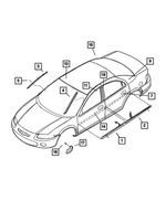 68001568AA - : Front Door Molding, Right for Mopar Image