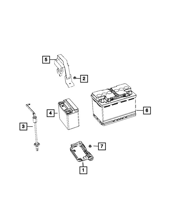 68263019AB - Electrical: Battery Hold Down Bracket for Mopar Image image