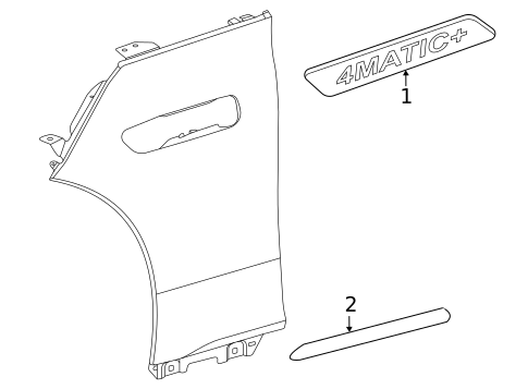 Exterior Trim - Fender for 2025 Mercedes-Benz EQS 450 #0