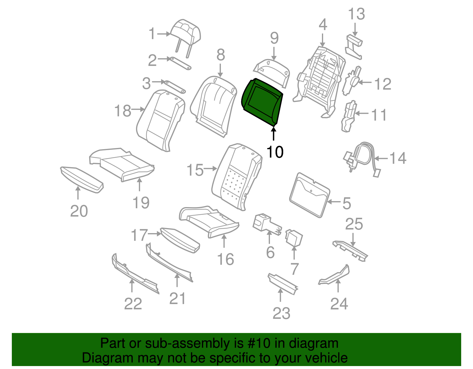 Seat Back Panel - BMW (52-10-7-232-947)
