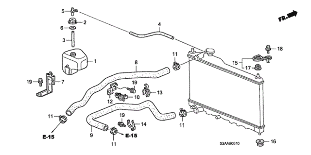 Radiator Hose - Reserve Tank for 2008 Honda S2000 #0