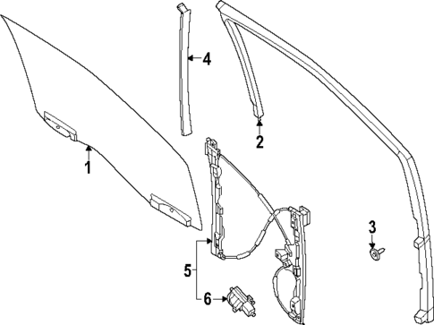 Glass - Front Door for 2024 Ford F-350 Super Duty #0