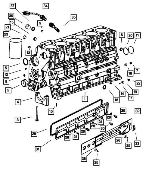 Cylinder Block for 2002 Dodge Ram 3500 #0