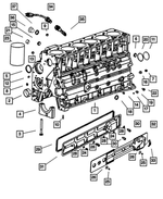 5014594AB - Engine 5.9L Six Cylinder (Diesel): Cylinder Block for Mopar Image