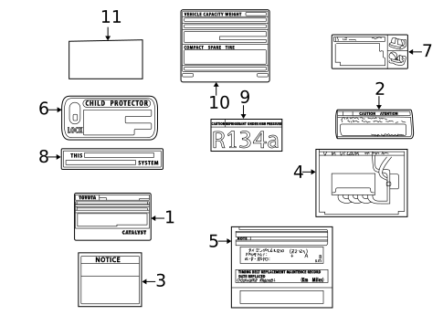Labels for 2002 Toyota Echo #0