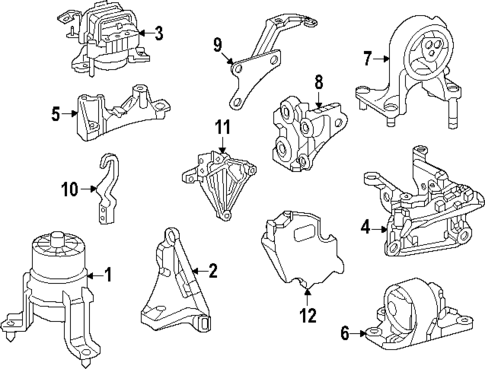Engine & Trans Mounting for 2021 Lexus ES250 #0