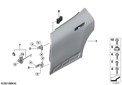 Door, Rear for 2023 BMW iX M60 #0