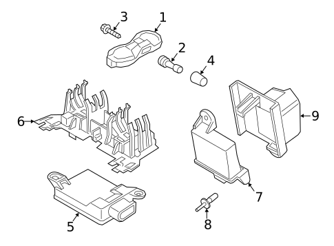Tire Pressure Monitor Components for 2016 Porsche Cayman #0