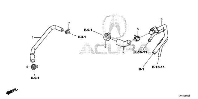 Breather Tube (2) for 2016 Acura RDX #0