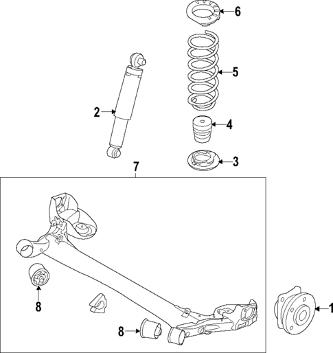 Rear Suspension for 2015 Hyundai Accent #1