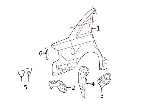 Quarter Panel & Components for 2006 Ford Five Hundred #0